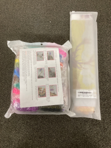 11.8” x 15.7” Diamond Painting & Bag of Loom Rubber Bands With Clasps