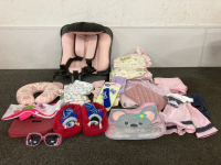 Car Seat, Crib Sheets, Baby Clothes, Burp Rags, Blankets, And More