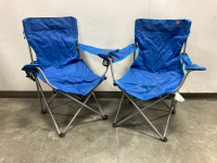 (2) Blue Lawn Chairs