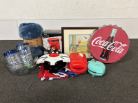 Home Goods Including: Eco Plush, Coca Cola Sign, Griddles, Framed Art and more