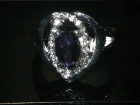 Silver-Tone Designer Ring Size 8