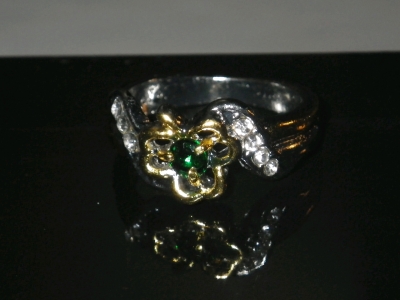 Lucky Clover 2-Tone Ring Size 7