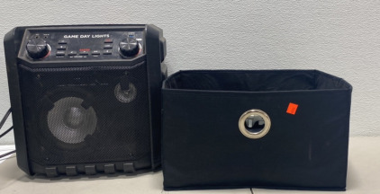 (1) Ion Game Day Lights Speaker, (1) Xbox 360 With Two Controllers