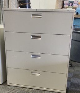 53&rdquo;x42&rdquo; Grey 4 Drawer Filing Cabinet Metal