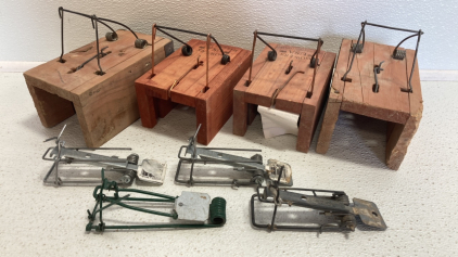 (8) Vintage Gopher Traps
