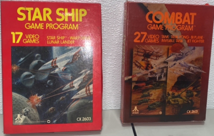 (1) Atari Star Ship Game Program 17 Video Games, (1) Atari Combat Game Program 27 Video Games