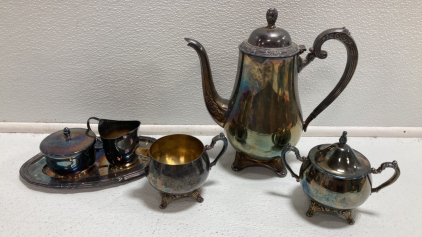 6pc Silver Tea Set