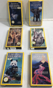 (6) National Geographic VHS Videos