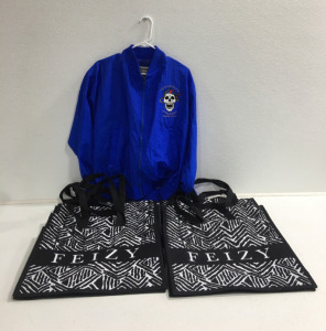 Treasure Island Poker Room Jacket, (6) Feizy Reuseable Shopping Bags