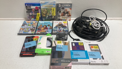 PS4 FIFA &lsquo;21, Professional Farmer PC DVD Rom, 3 PlayPack Madden 12, Sims 3 Island Paradise, Sims 4 Cats and Dogs Expansion, PC Anthem, NanoBuds 2.0, Coax Cables, and more