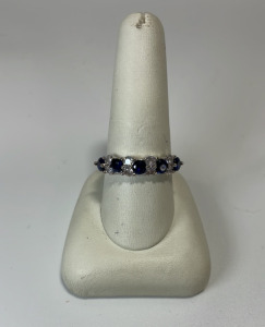 (1) Mixed Stone Sapphire Ladies Ring Size 10