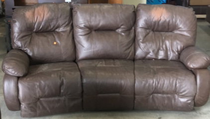 84” Long Faux Leather Reclining Sofa Couch