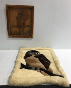 Shadow Box Owl Picture, Owl Area Rug