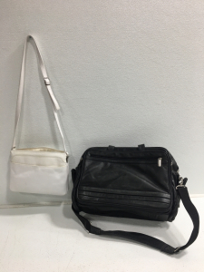 White Giani Bernini Crossbody Purse, Black Kenneth Cole Breif Case Bag