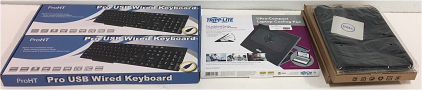 (2) ProHt Pro USB Wireless Keyboards (1) Dell 11&rdquo; Laptop Sleeves (1) Tripp-Lite Ultra Compact Laptop Cooling Pad