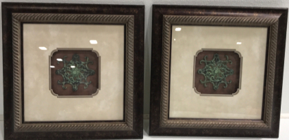 (2) Framed Shadow Box Home Decor