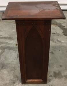 Vintage Church Style Podium/Stand With (1) Cabinet