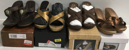 (4) Pairs Of Womens Sandals ( Size 10M )