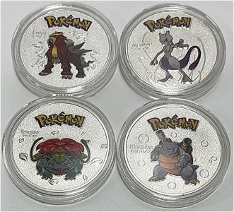 (4) Pok&eacute;mon Collector Coins