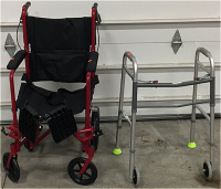 (1) Drive Brand Expedition X Wheel Chair (1) Nova Brand Foldable Walker