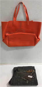 True Religion Jeans (Size 31) , Large Orange Tote Bag