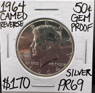 1964 PR69 GEM PROOF SILVER HALF DOLLAR