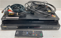 Sony Blu-Ray DVD Player w/ Remote, Yamaha DVD Player, (4) Cables