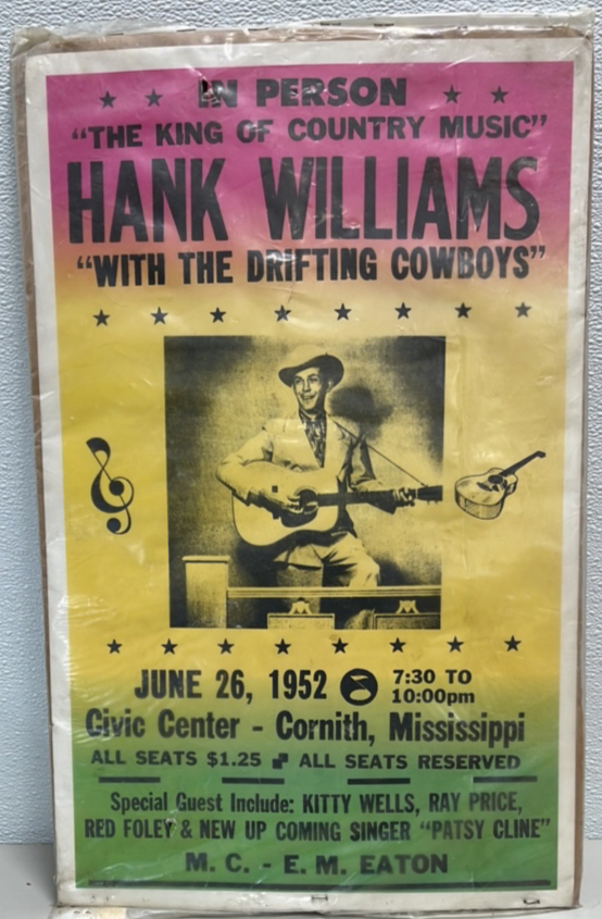 1952 Hank Williams Concert Poster