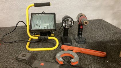 Halogen Portable Spotlight, Black & Decker Flashlight, Drill, and More