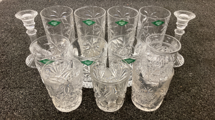 Shannon Crystal Glasses, Glass Cups And Candlesticks