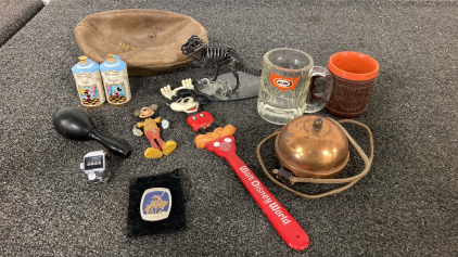 Vintage Mickey Mouse Collectibles, Dinosaur, Dragon And More