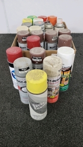 (24) Cans of Rustoleum, Sears and Touch 'n Tone Spray Paint