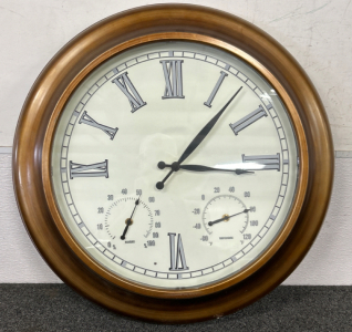 24” Diameter Clock/ Barometer