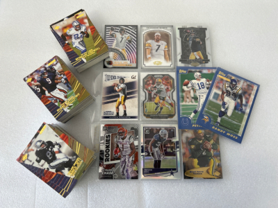 Assorted Football Cards Including two Topps Randy Moss and Peyton Manning Large Cards