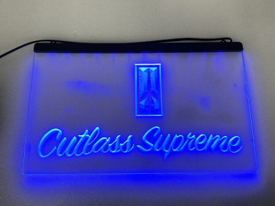 Light up Cutlass Supreme Sign Powers On Please Inspect