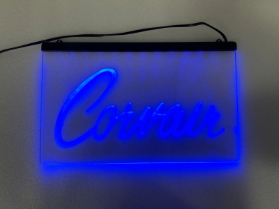 Chevrolet Corvair Light up Sign Powers On