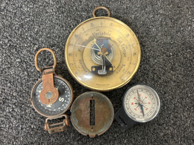 (3) Vintage Compasses