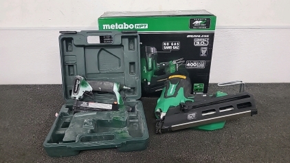 Metabo HTP 3-1/2" Cordless Strip Nail Gun with Metabo HPT Air Nail Gun