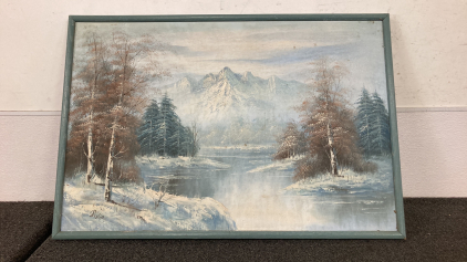 Beautiful Mountain Scene Painting