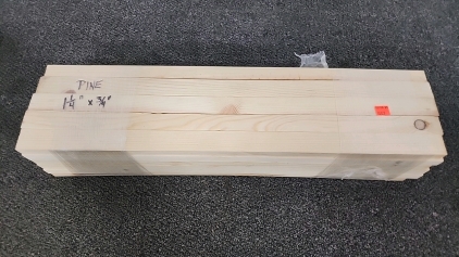 Thirty 1&frac14;x&frac34; Strips Of Pine Wood