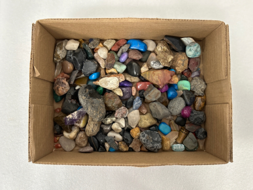 Box with Tumbled/ Precious Stones and Minerals