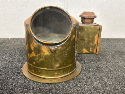 Antique Brass Marine Binnacle With Sestral Compass Please Inspect