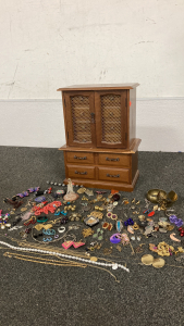 Jewelry Box with Vintage Jewelry