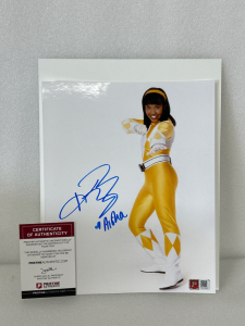 Autographed Aisha “Yellow Power Ranger” Photo