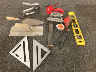 Staplers, Levels, Tape Measure, And More