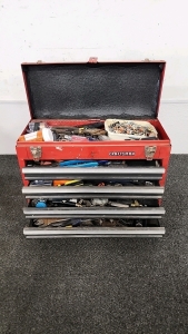 Five Drawer Craftsman Toolbox With A Lot Of Tools & Accessories Included