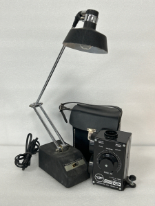 Vintage Desk Light Transformer Powered (Powers On) and A Split Image Transit