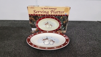 14 Inch Stoneware Serving Plate