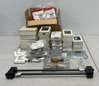 (2) HALO L918MBX, (19) Various Size Switch/Plug Receptacle Boxes W/ Rear Plates, (20) 90 Degree Internal Elbows SMS517,