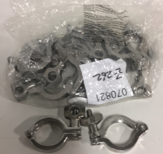 (10) Sanitary Stainless Steel 1-3/4”” Tri Clamp Mounting clamps